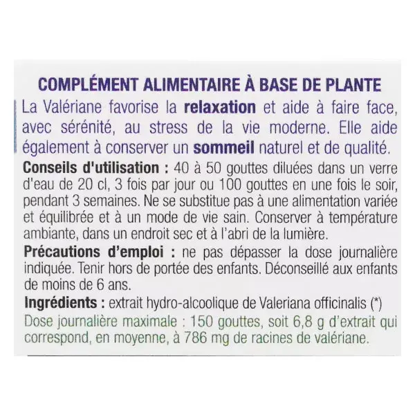 Extrato de plantas frescas Ladrome Valeriana orgânica 100ml