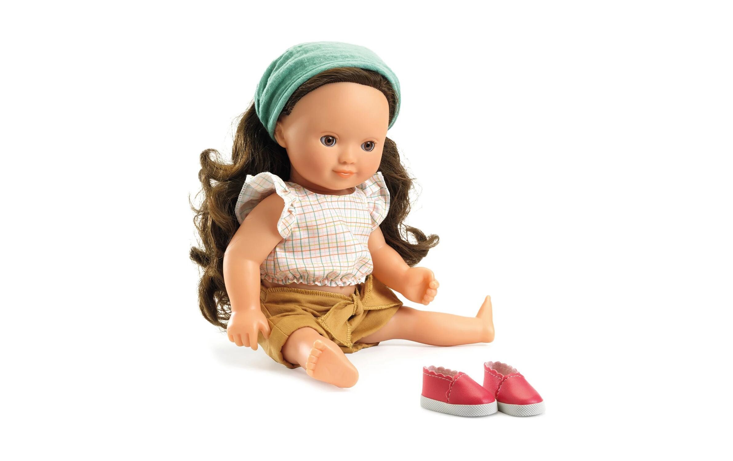 Puppe Pomea: Lovely Joséphine 32 cmWeichkörperpuppe mit langem, kastanienbraunem Haar