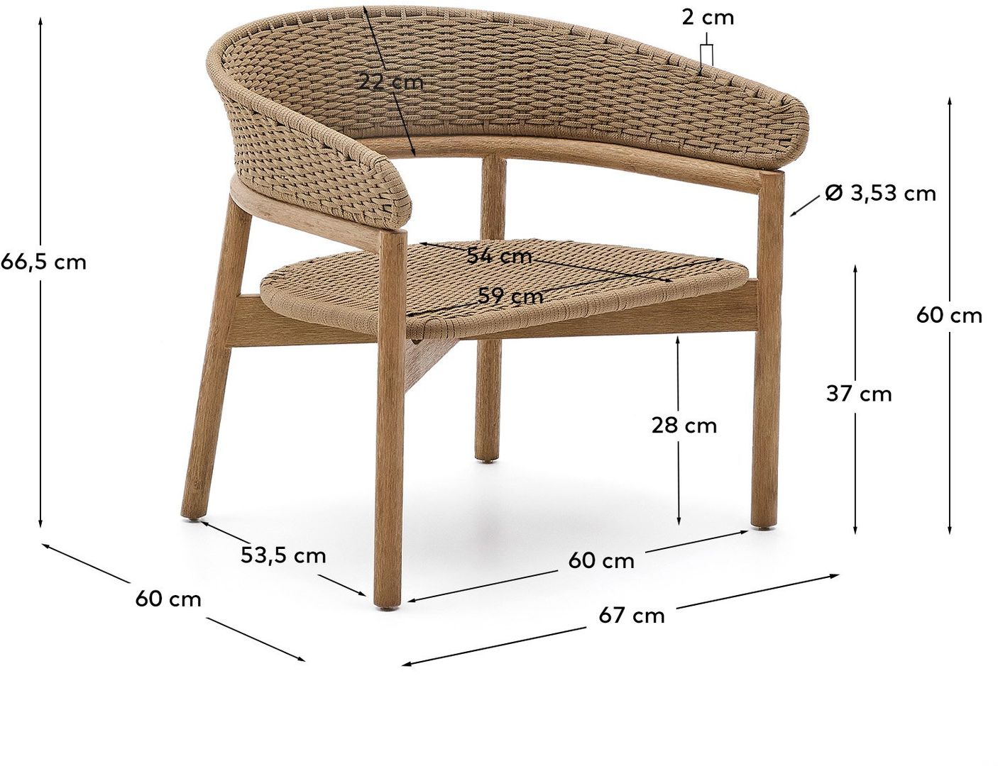 Kave Home   Arinella Outdoor Fauteuil