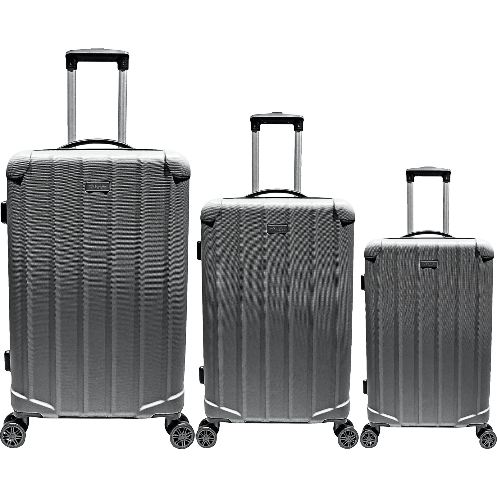 Koffer Amelie M ABS silber 4DR