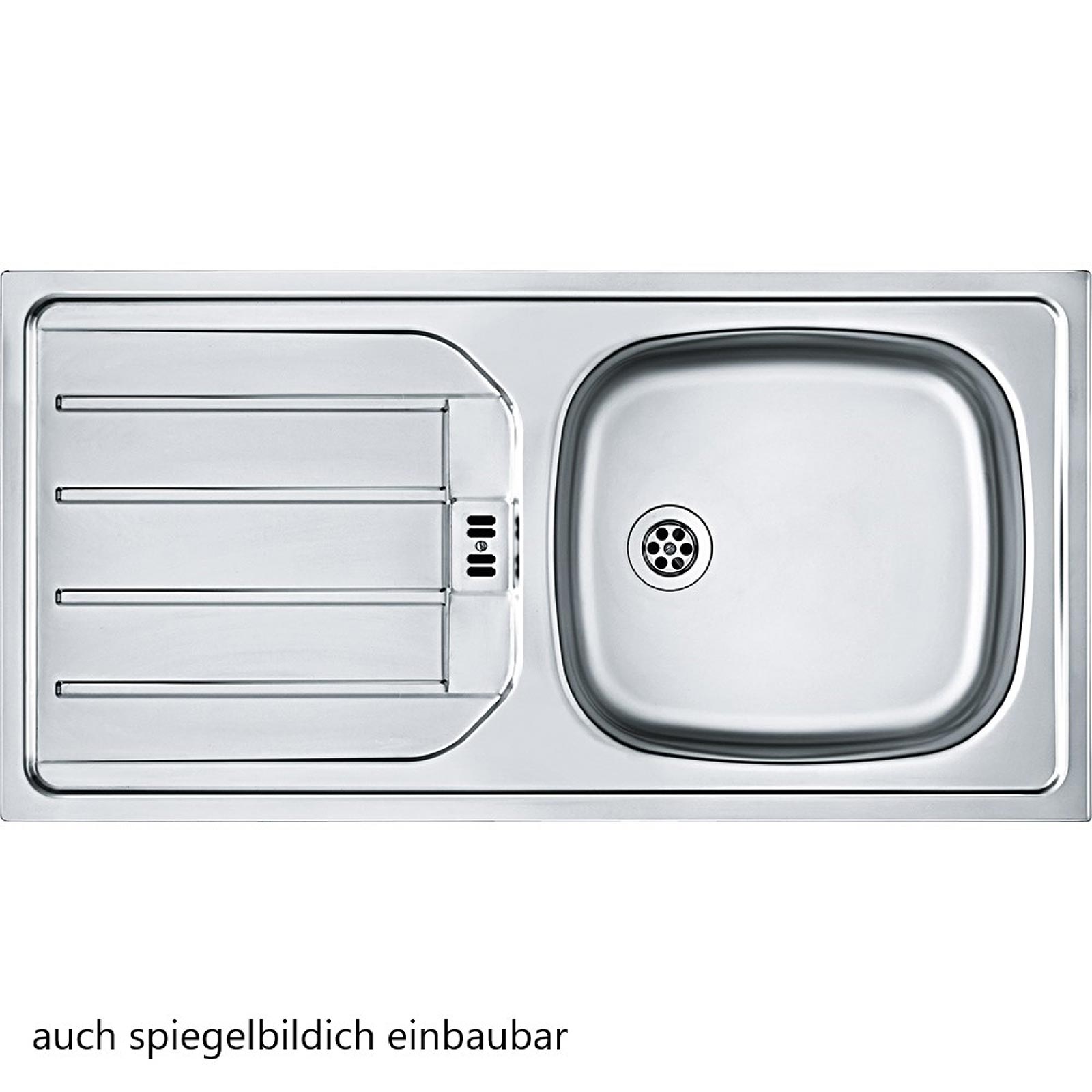 Küchenblock FLORENZ - weiß matt - Wotan Eiche - mit E-Geräten - 240 cm