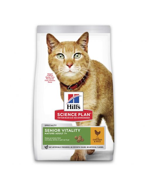 Hill's Feline Adult 7+ Youthful Vitality - Kattenvoer - Kip 300 g