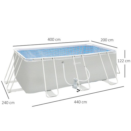 Piscina removível Outsunny 848-030v90lg