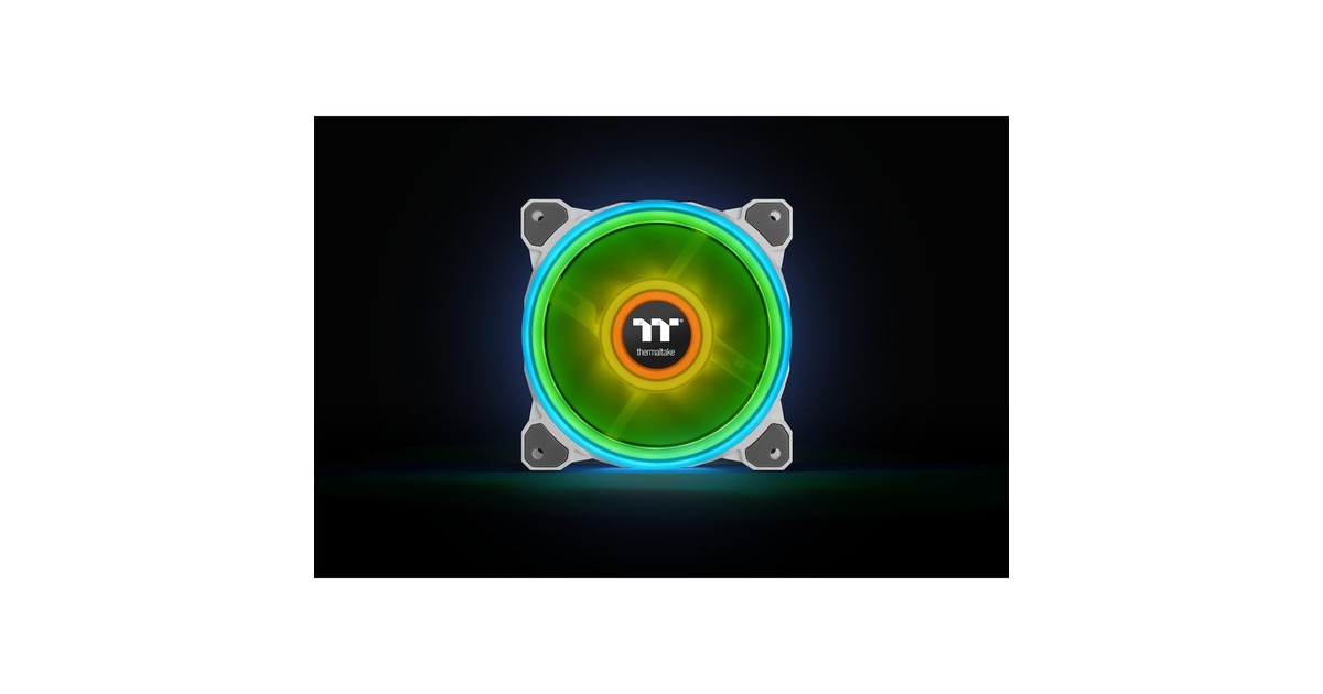 ThermaltakeRiing Quad 14 RGB Radiator Fan TT Premium Edition Single Fan Pack case fan  (Wit, 140 x 140 x 25 mm)