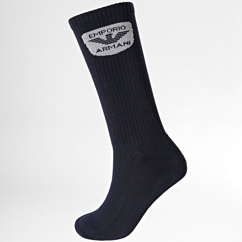Lot De 2 Paires De Chaussettes 303124-2R345 Bleu Marine Blanc