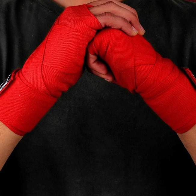 (1 Paar) 5m Unisex Box Handbandagen Knöchelschutz Fitness Handgelenk Stütze für Kampfsport / MMA / Muay Thai / Kickboxen - Schwarz
