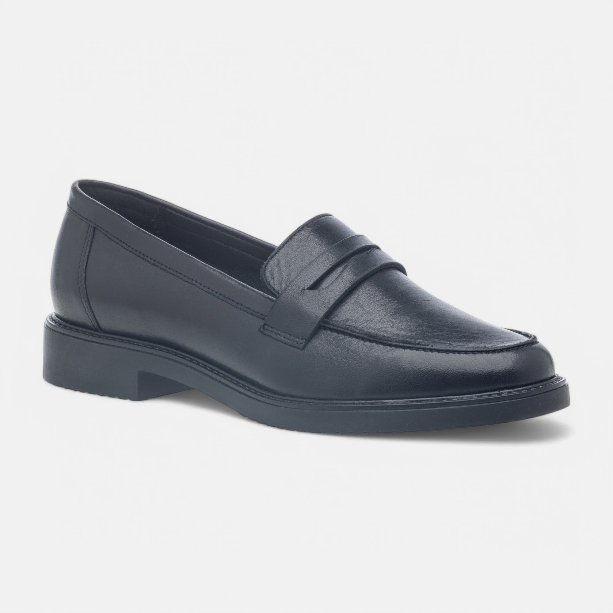 Mocassins Femme en cuir noir