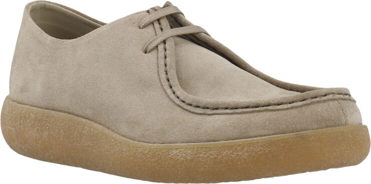 Bianco BIAASHER Moc Toe Lace Up Shoe Suede Sand