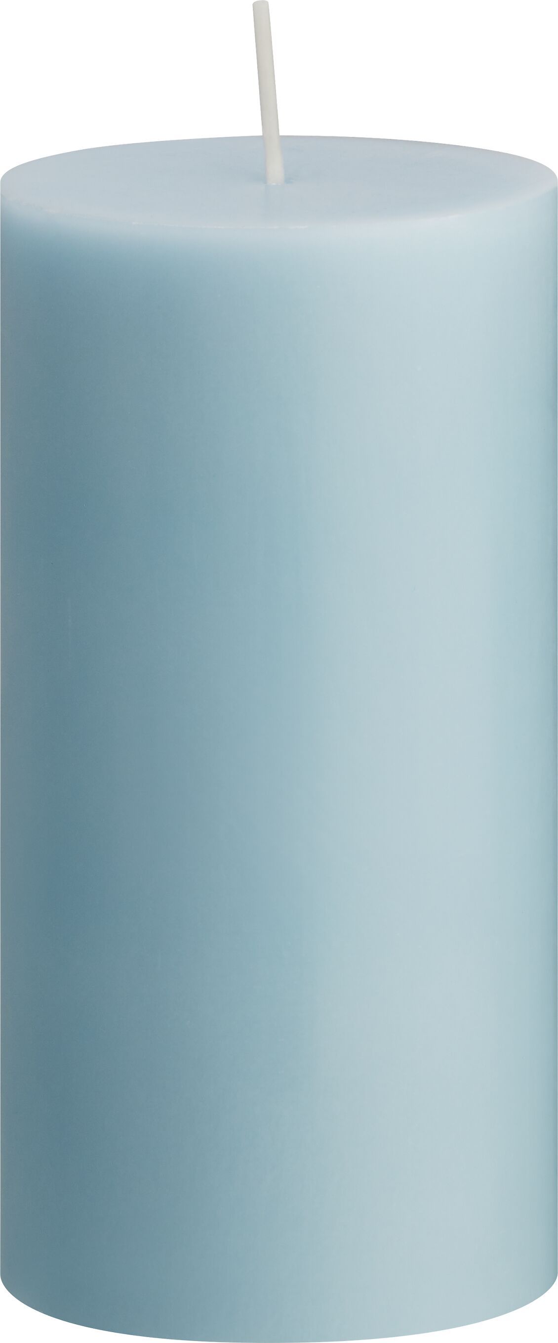 ORGANIC Zylinderkerze - Hellblau / H: 12.0 cm