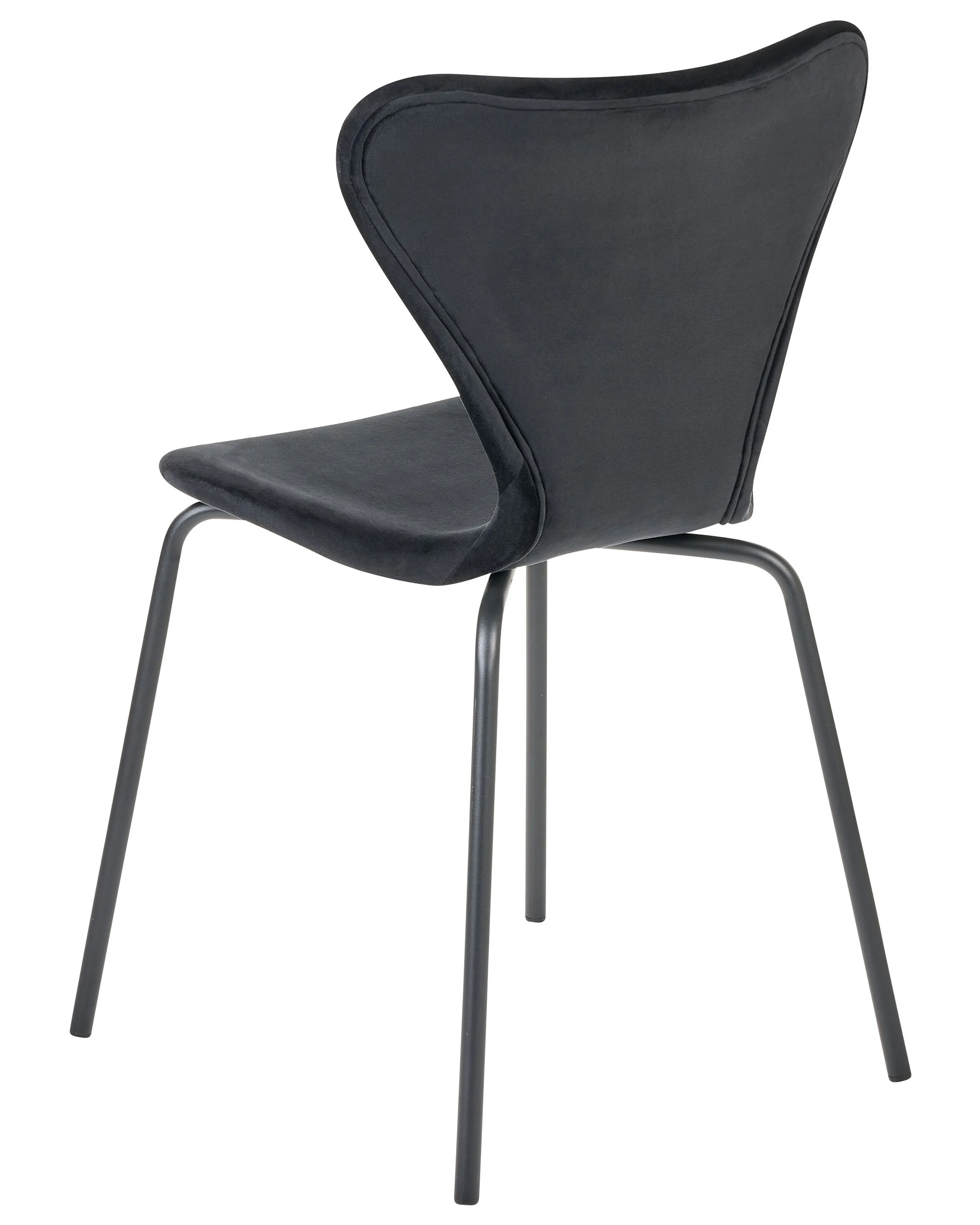 Set van 2 eetkamerstoelen BOONVILLE Fluweel Zwart