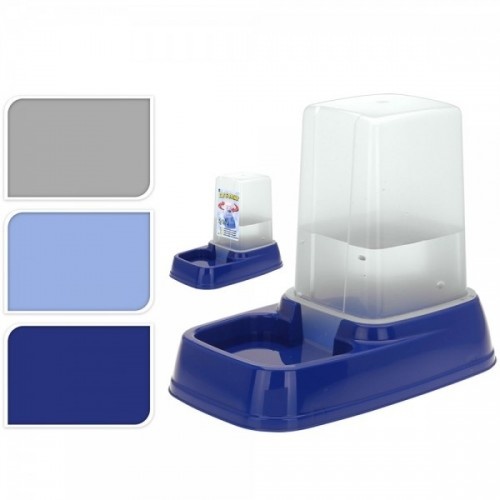 Dispensador de água para animais de estimação azul e branco