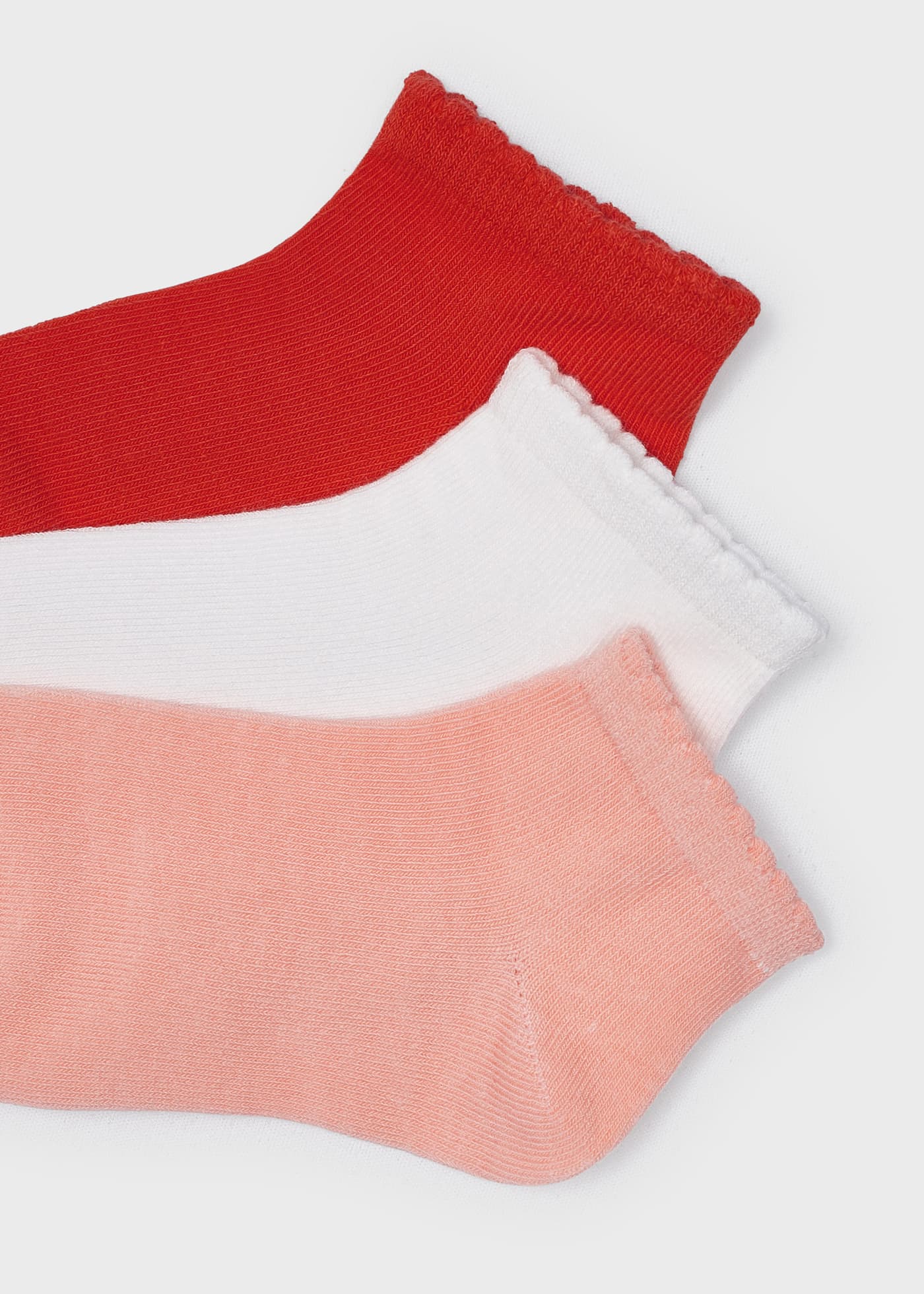 Pacote com 3 pares de meias de algodão orgânico para meninas