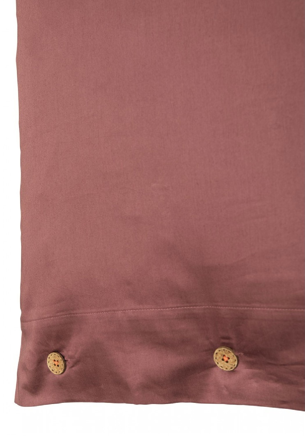 Storyfabrics Kissenbezug mit Kokosknöpfen Satin Burgunder