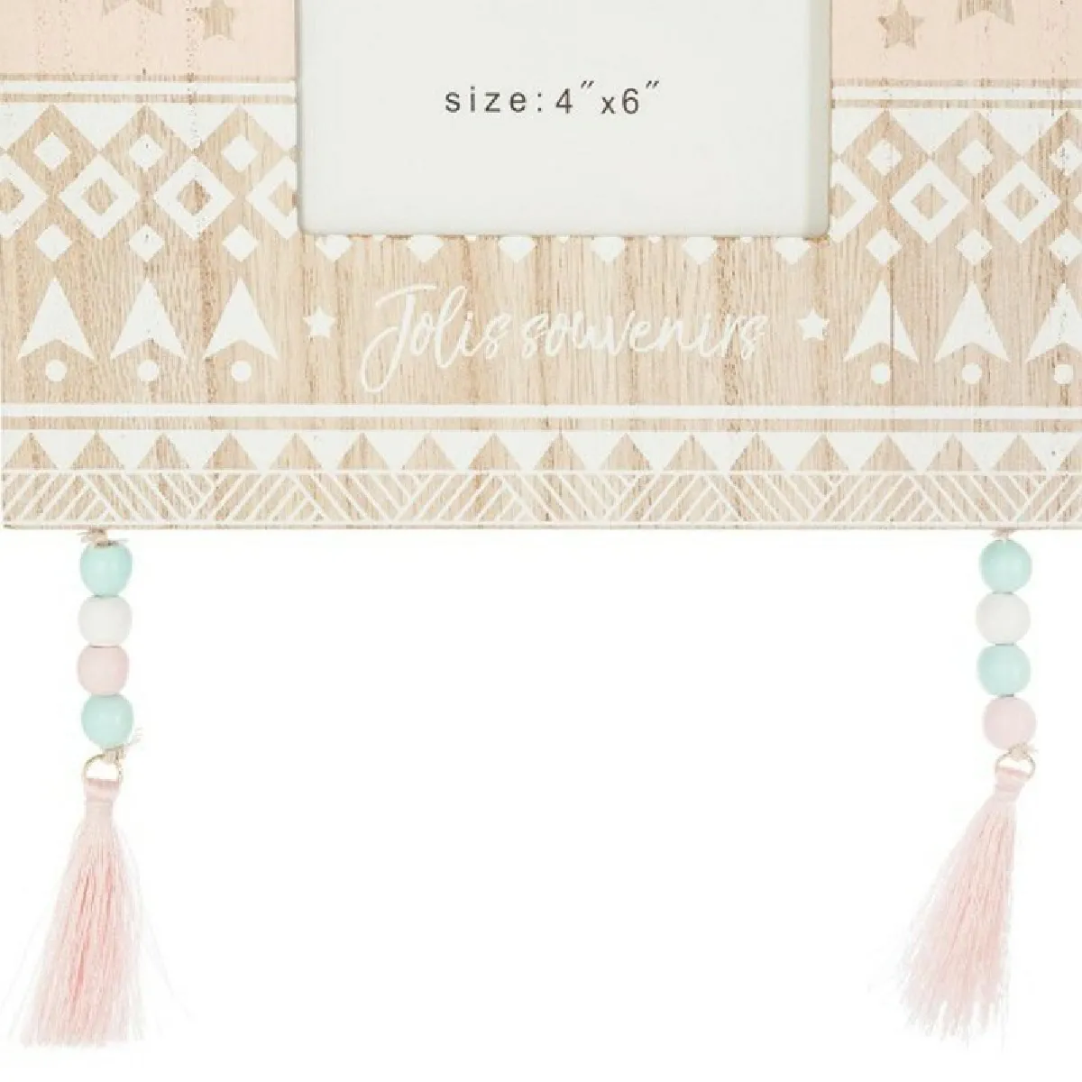 Cadre photo A Suspendre Houppe 38 cm Naturel