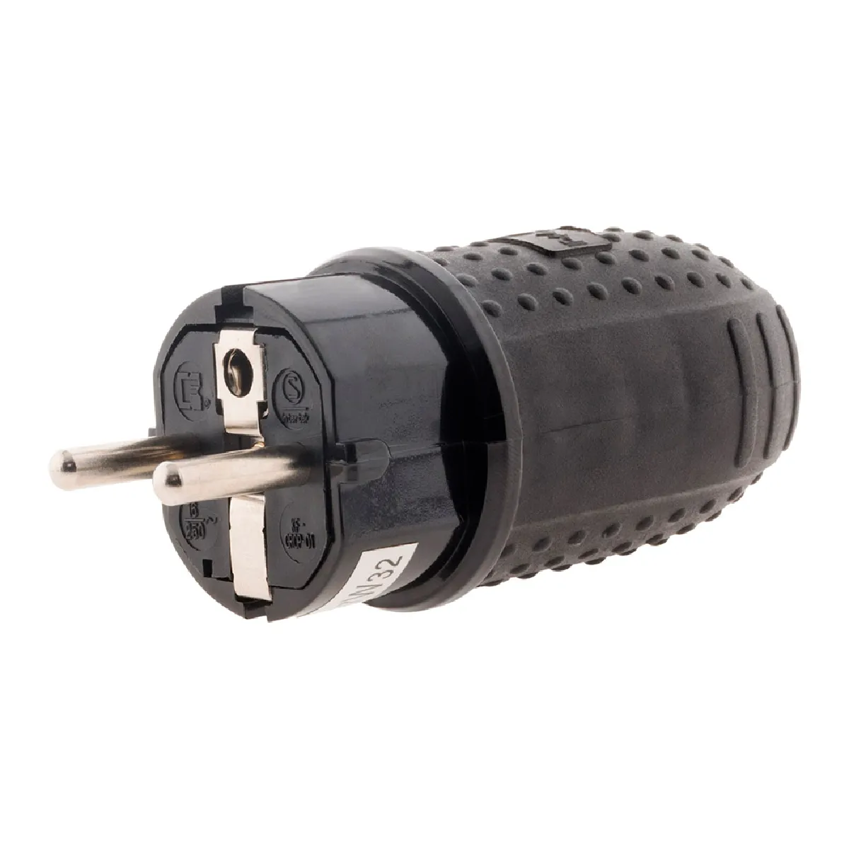 Zenitech Lot de fiches caoutchouc mâles - Noir