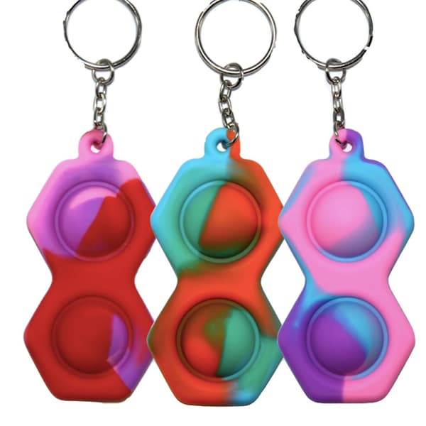 5-pack Enkel fordypning, MINI Pop it Fidget Finger Leketøy / Leketøy - CE