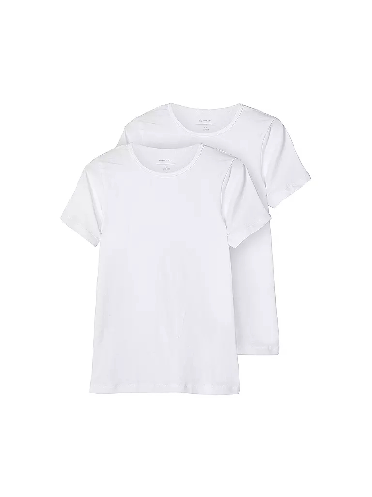NAME IT Jungen T-Shirt NKMT 2er Pkg. weiss
