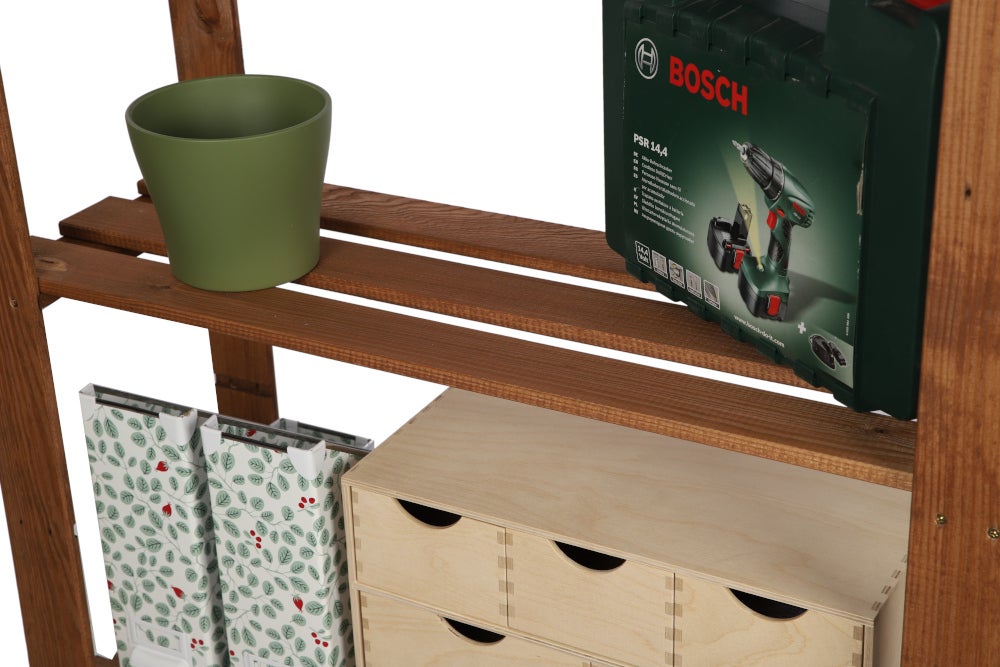 PROREGAL Houten Plank Pinepeak HxBxD 50 x 80 x 28 cm 2 Planken 1,2 cm Dik Dennenhout Bruin