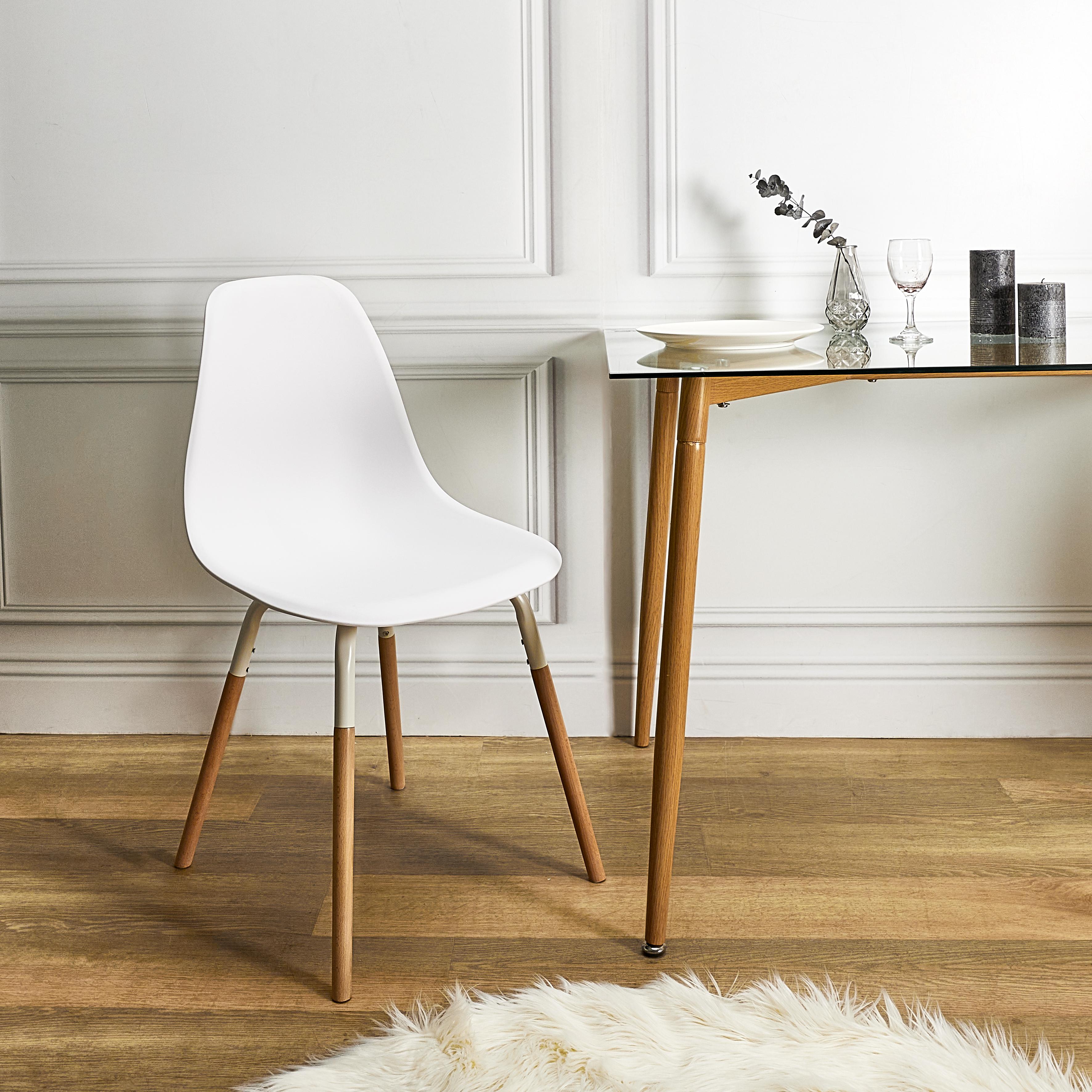 CHAISE SCANDINAVE PHENIX BLANC