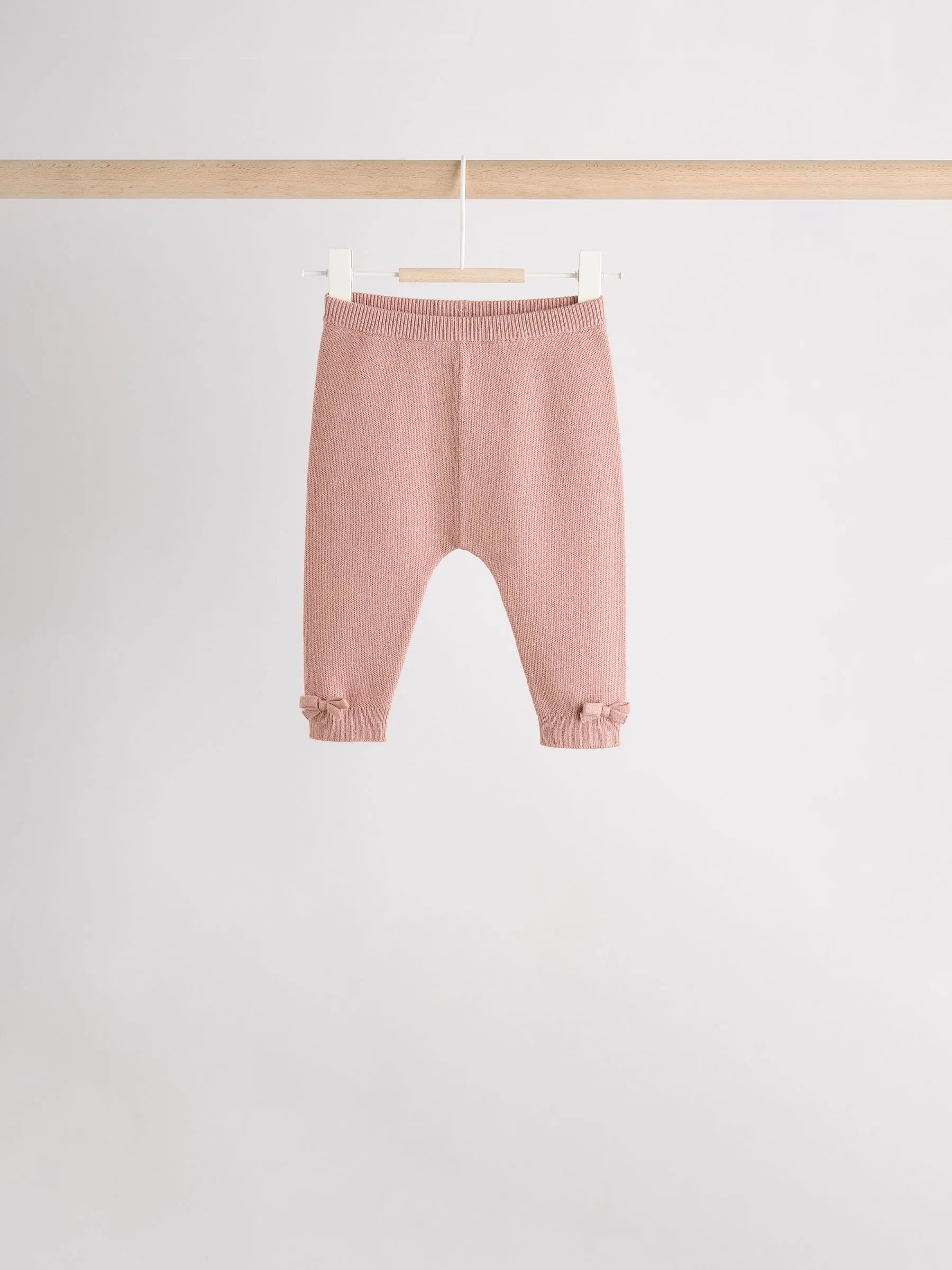 Roze - 2 -delige babyset met gebreide wikkelstrui en legging (0mnd-2jr)