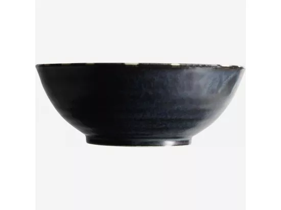 HABITAT - Bol en porcelaine - Bleu marine et pois blancs - 17,5 cm (Lot de 5) - Pinako