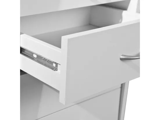 TEO - Caisson 4 Tiroirs sur Roulettes Coloris Blanc