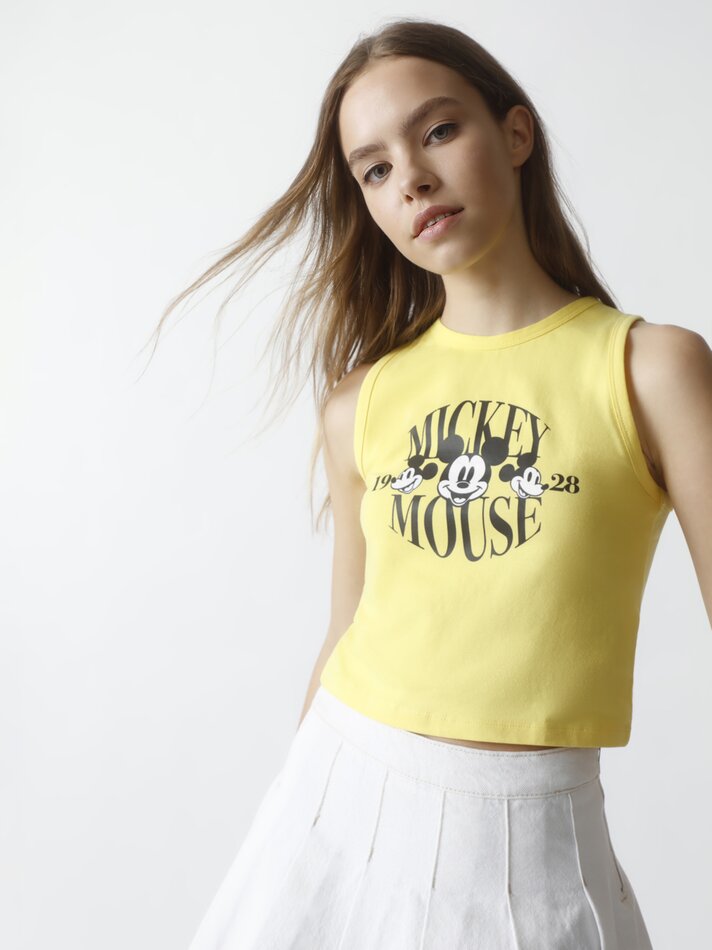 Camiseta regata Mickey Mouse ©DS - Amarela