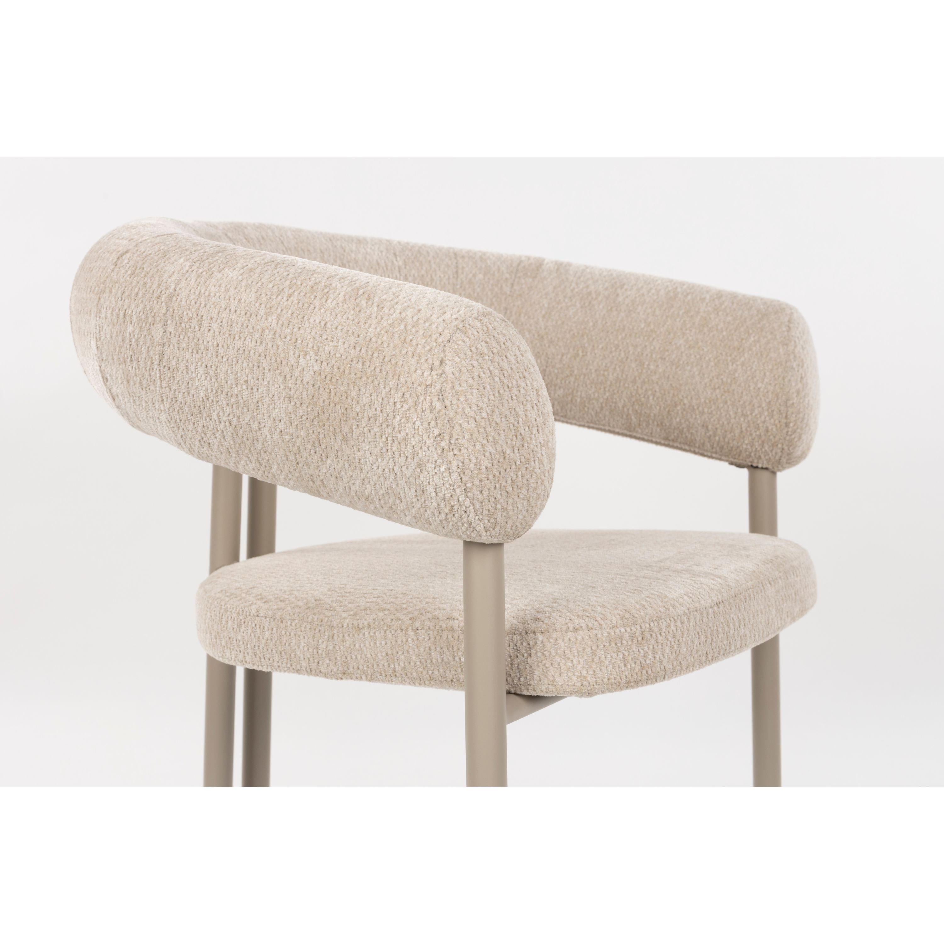 Zuiver Heels Eetkamerstoelen Met Armleuningen Beige - Set van 2