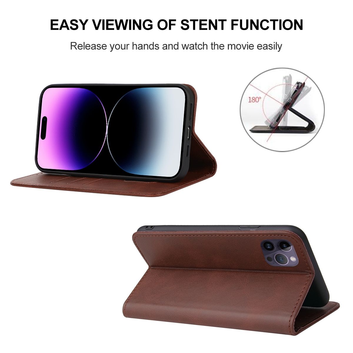 Hülle für Apple iPhone 15 Pro Schutz Handy Case Cover Klapp Tasche Wallet Etuis