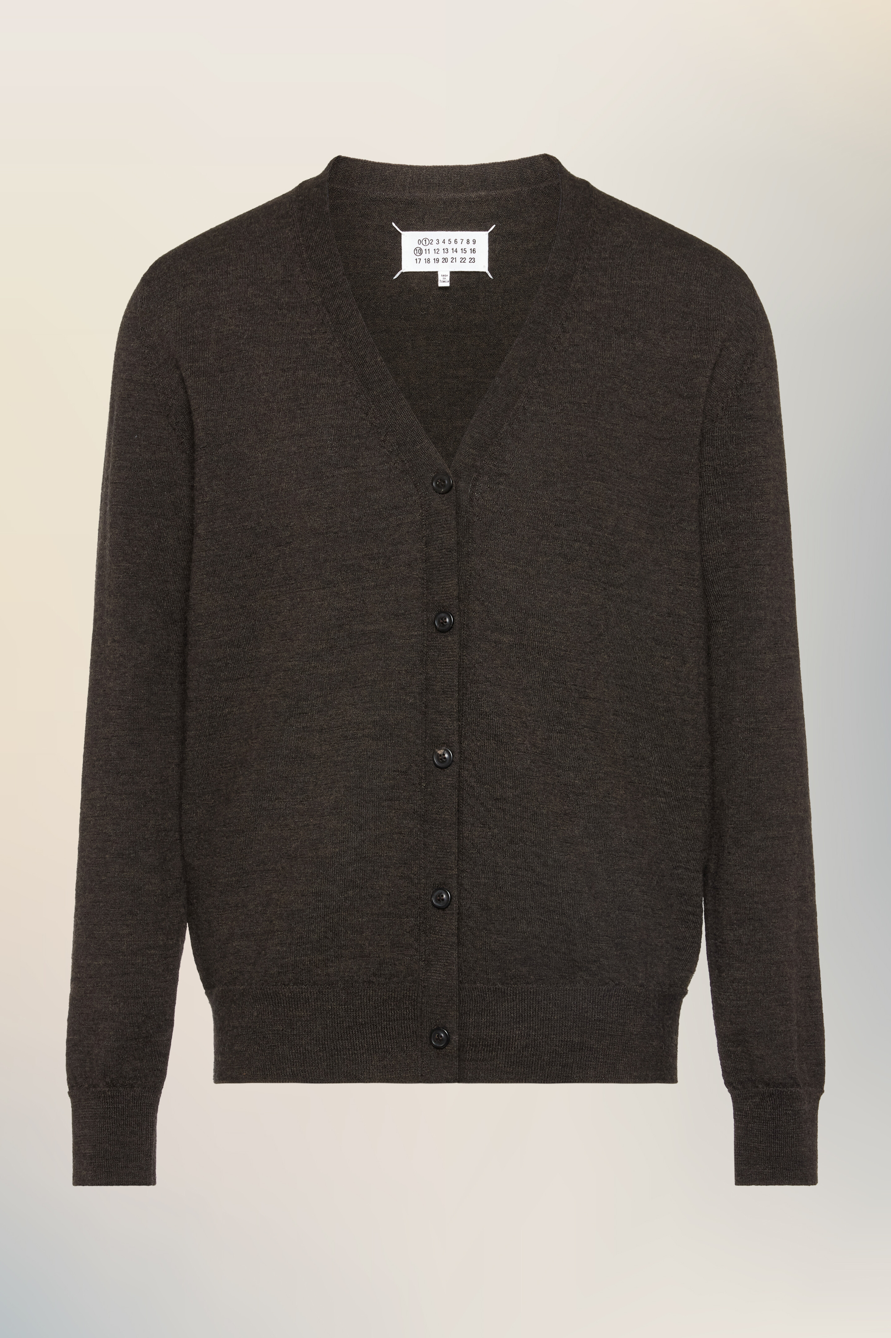 Cardigan en laine à coudières marron pour homme Tapenade
