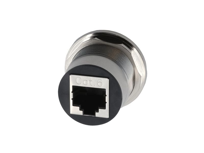 Exsys RJ45 Einbaubuchse Cat.6 1 Stück Einbau-Adapter Cat.6 aus Metall