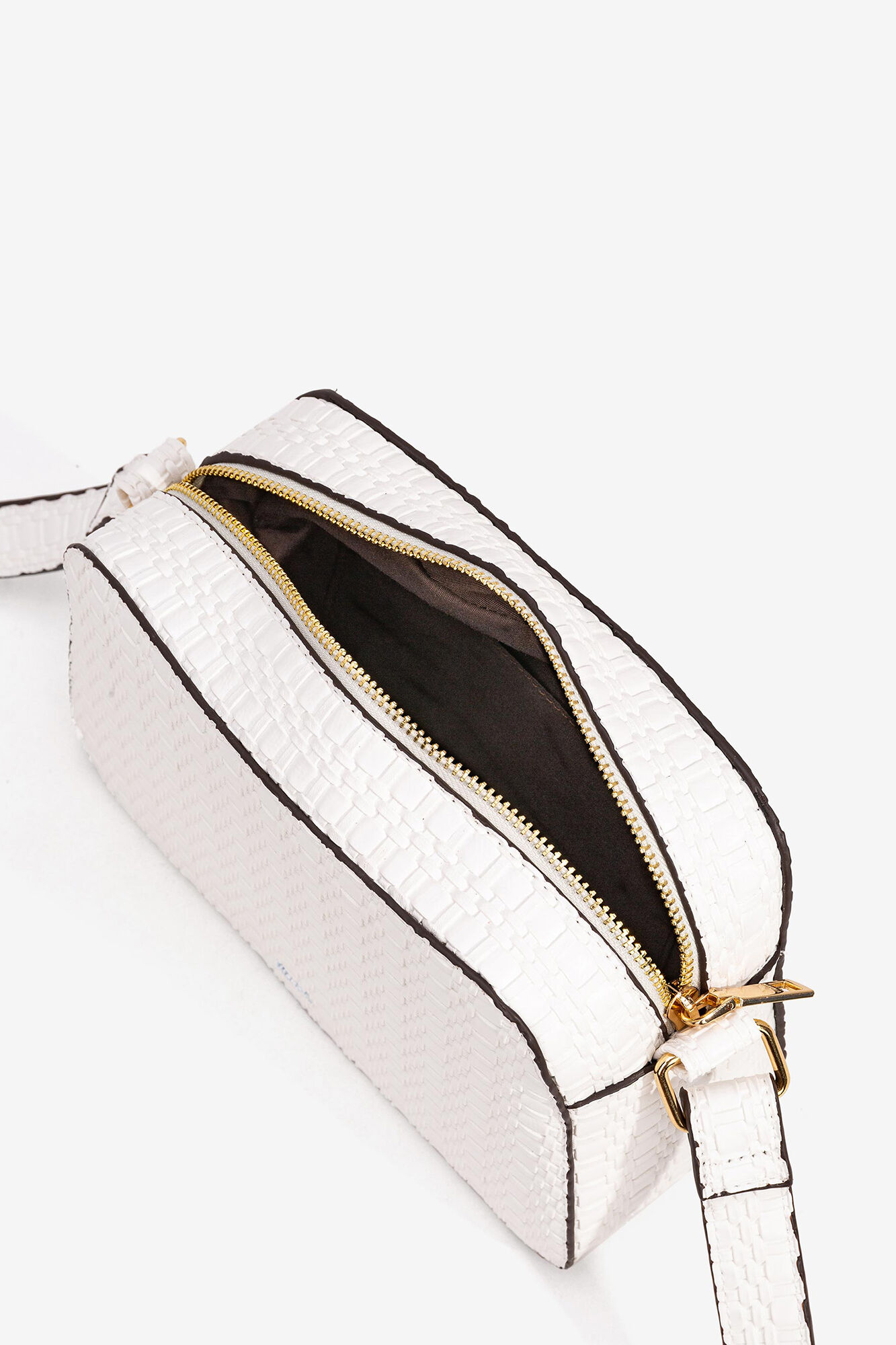 Bolsa transversal texturizada - Bege