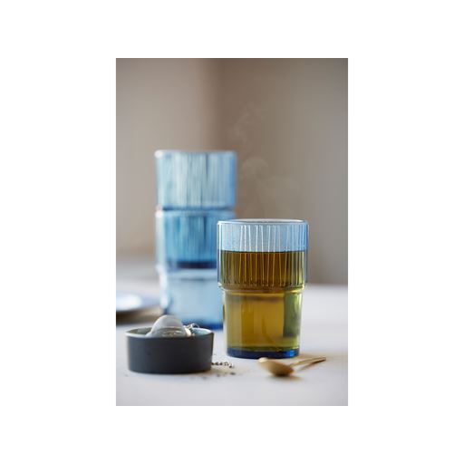 Bitz Kusintha 4-pak Cafeglas, Blue, 38 cl