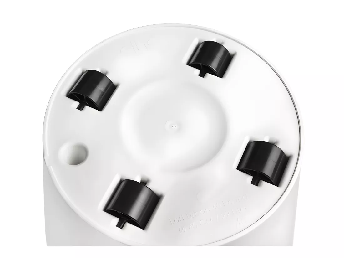 Pot de fleurs rond Loft Urban avec roues Ø 40 x H.35 cm - Blanc
