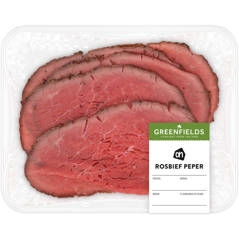 AH Greenfields Rosbief peper kleinverpakking
