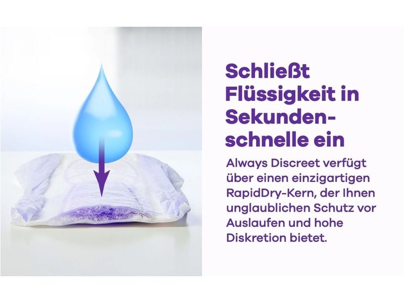 Always Inkontinenz Einlagen Discreet Long 80 Stück Hochwertige Inkontinenzeinlagen für zuverlässigen Schutz