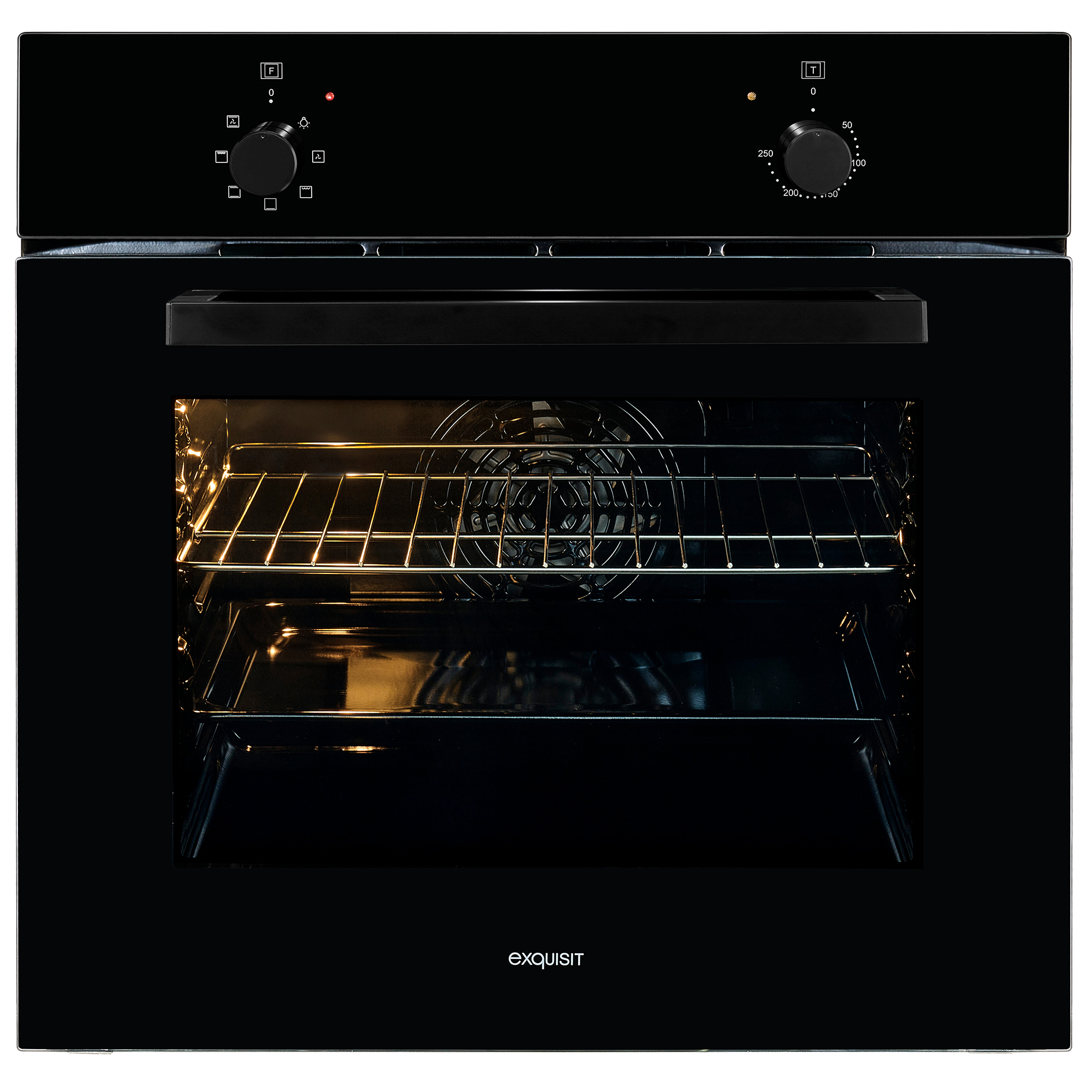 EXQUISIT Einbau-Backofen EBE 255-020 U - schwarz - A