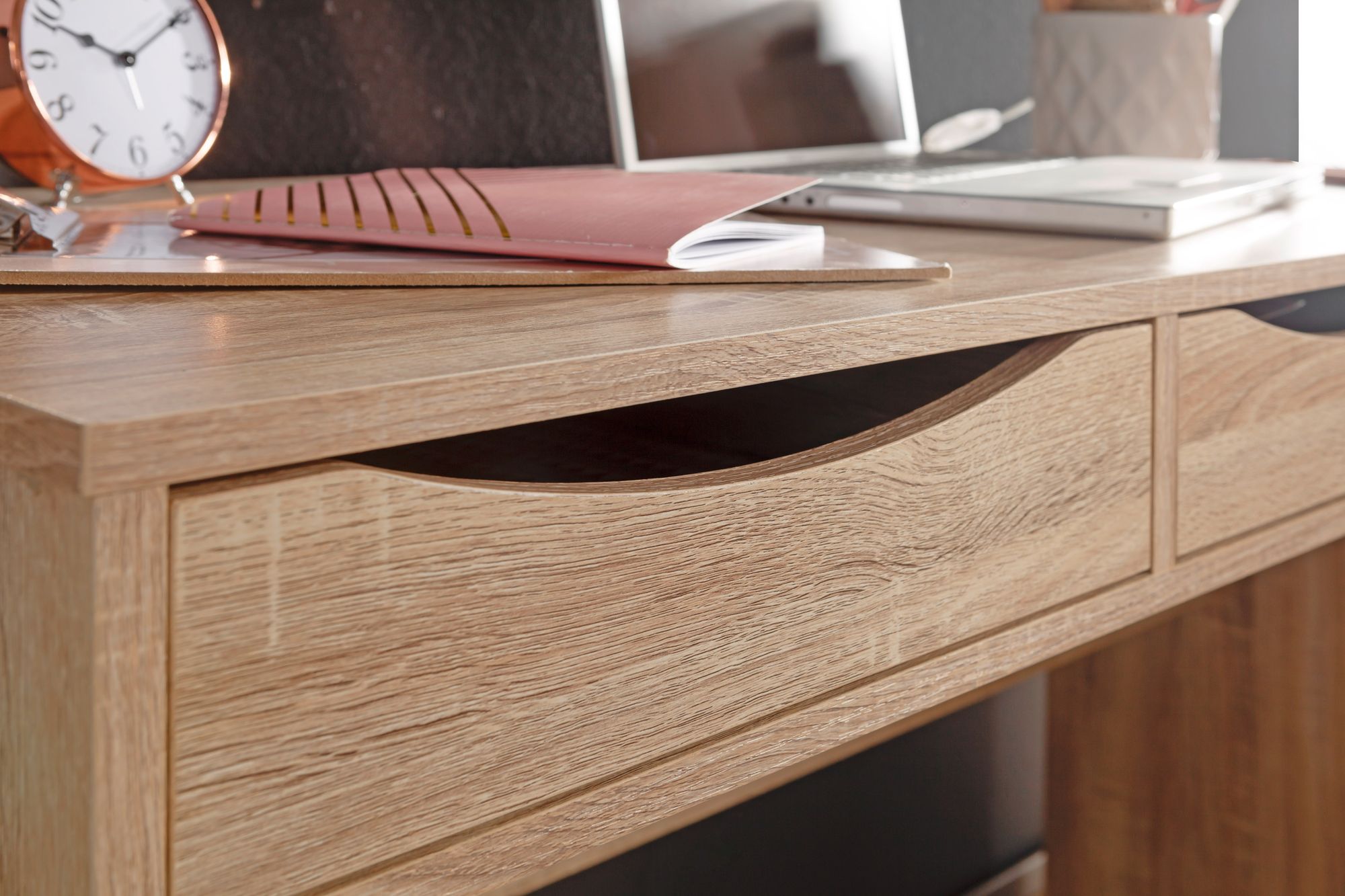 FineBuy Schreibtisch MASSA 120 cm Design Bürotisch Sonoma Jugendschreibtisch