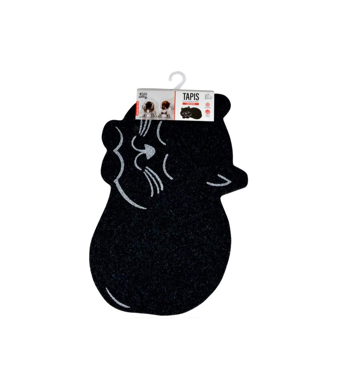 Paris Prix - Tapis De Repas Pour Chat feutrine 60cm Noir