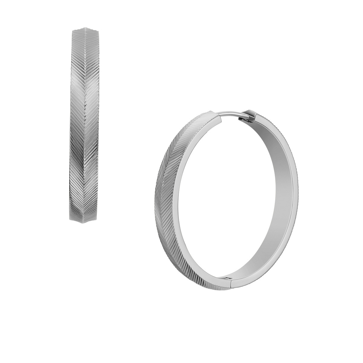 Boucles d'oreilles FOSSIL Harlow acier inoxydable.