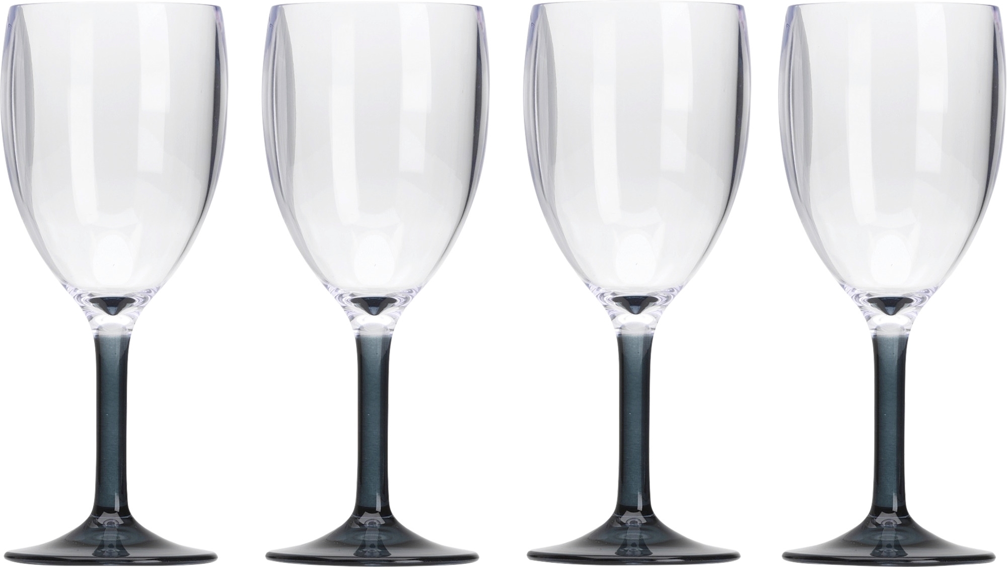 Flamefiled Weinkelche Set 4-teilig 290 ml Smoke Grey