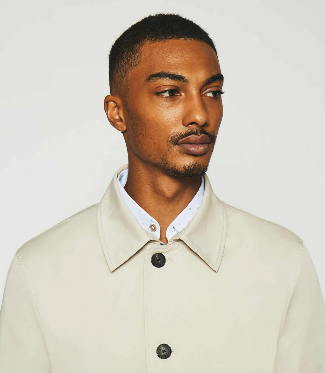 Manteau droit beige mastic HENRI