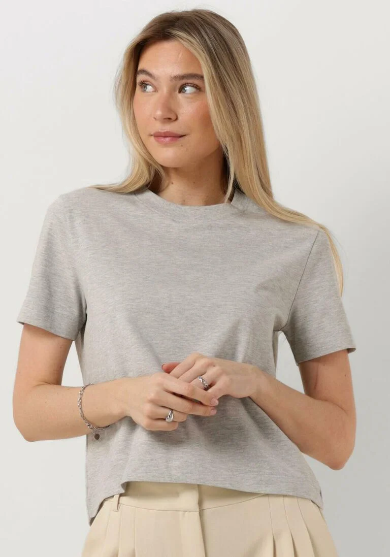 SELECTED FEMME lichtgrijze selected femme t-shirt slfessential ss boxy tee