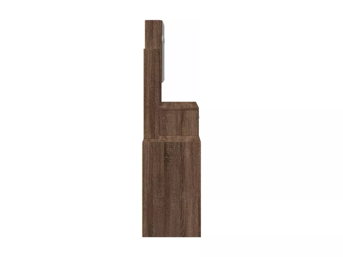 Coiffeuse avec armoire chêne marron 80x35x132 cm