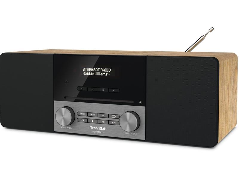 Technisat DigitRadio 3 Eiche DAB /UKW/CD-Stereoradio mit Bluetooth-Audiostreaming