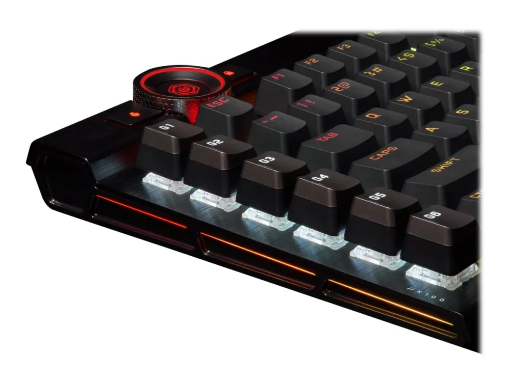CORSAIR | K100 RGB - tastatur - bagbelyst - USB - Nordisk - tastaturkontakt: CORSAIR OPX RGB