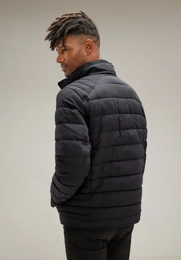 Steppjacke im Bikerlook - Black
