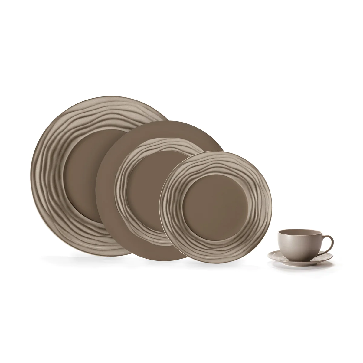 Escale Nature Terre - Assiette plate 27.5 cm (lot de 6) Médard de Nobl
