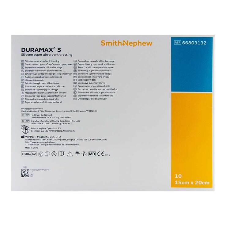 Duramax S 15x20 cm Superabsorber Silikonverband, 10 St