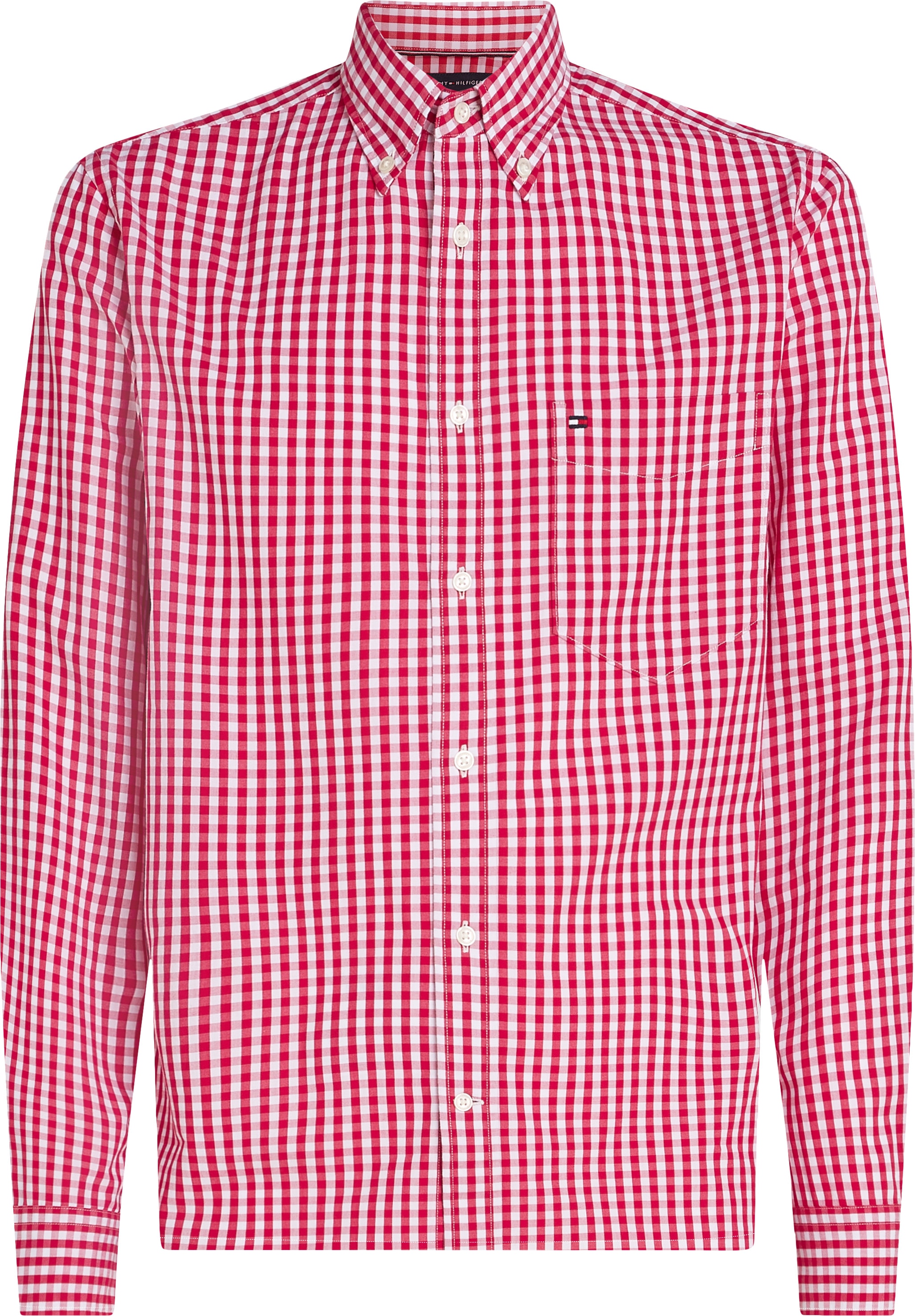 Tommy Hilfiger Langarmhemd »FLEX POPLIN GINGHAM SHIRT«